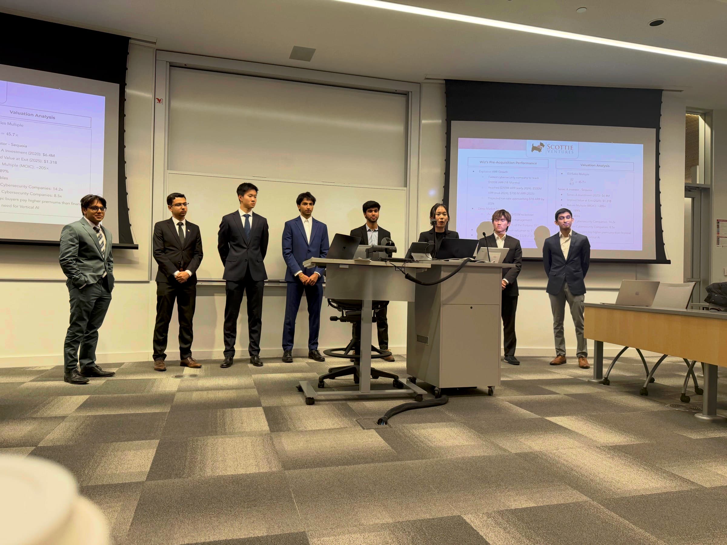 Scottie Ventures members presenting to the club